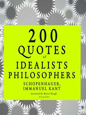 cover image of 200 quotes of Idealist philosophers